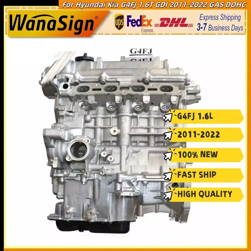 Long block Engine Assembly For 11-22 Hyundai i30 Sonata Kia G4FJ 1.6L GDI Turbo